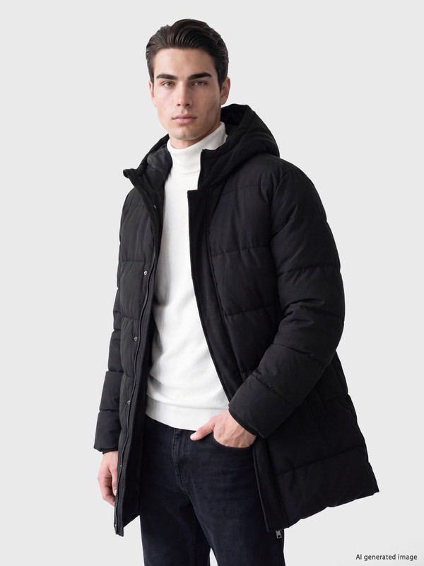 LCWAIKIKI Classic Regular Fit Hooded Men's Puffer Coat