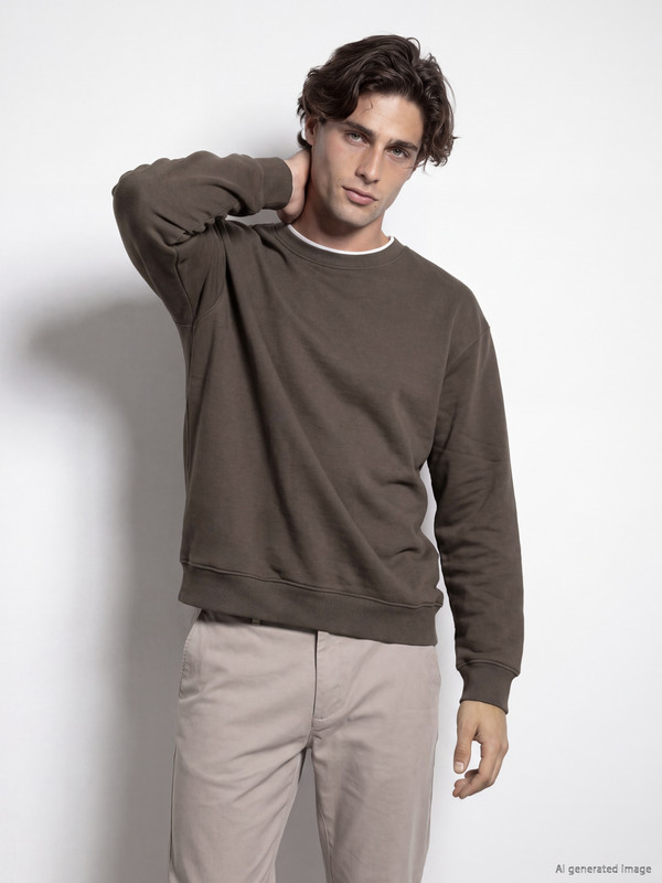 LCW Vision Crew Neck Men's Thick Sweatshirt