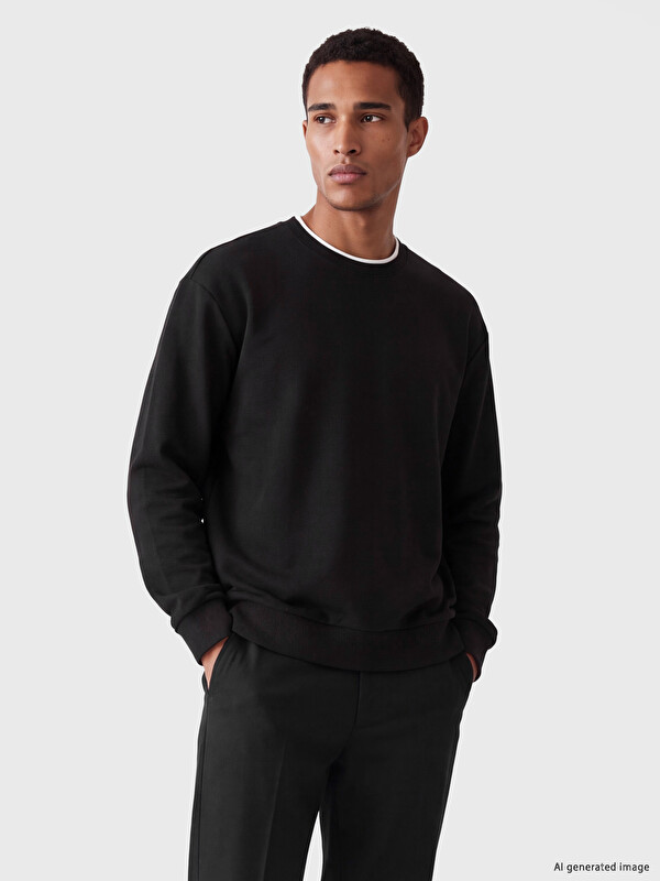 LCW Vision Crew Neck Men's Thick Sweatshirt