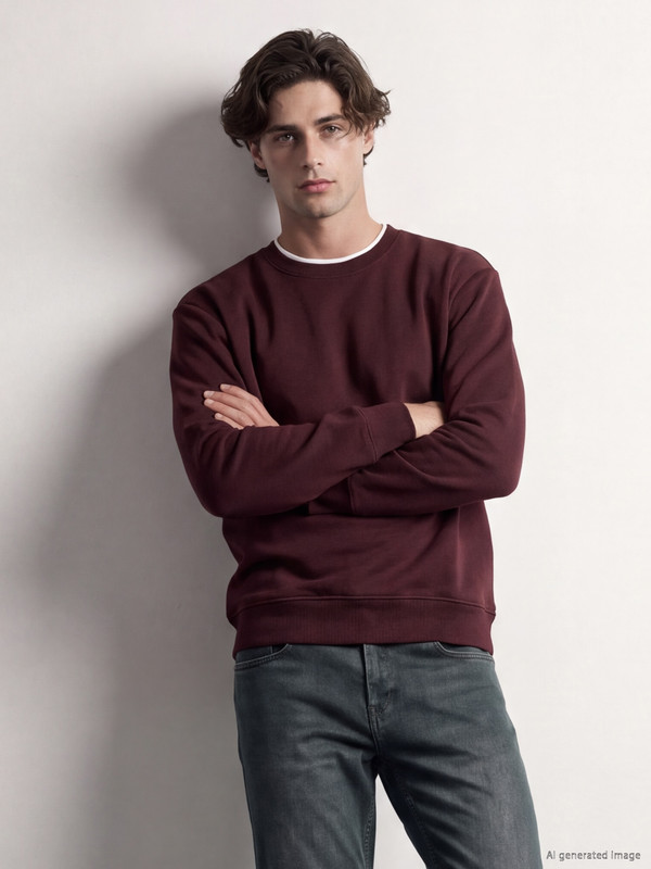 LCW Vision Crew Neck Men's Thick Sweatshirt