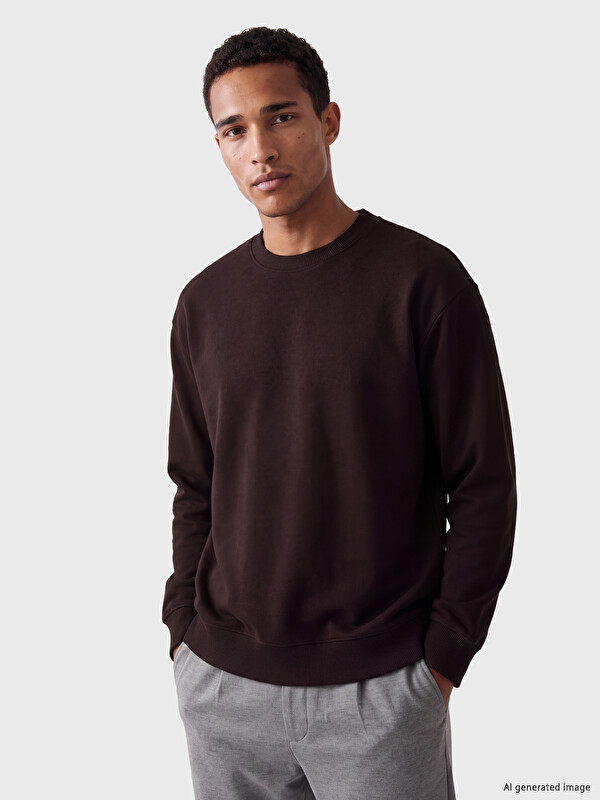 LCW Vision Bisiklet Yaka Erkek Sweatshirt