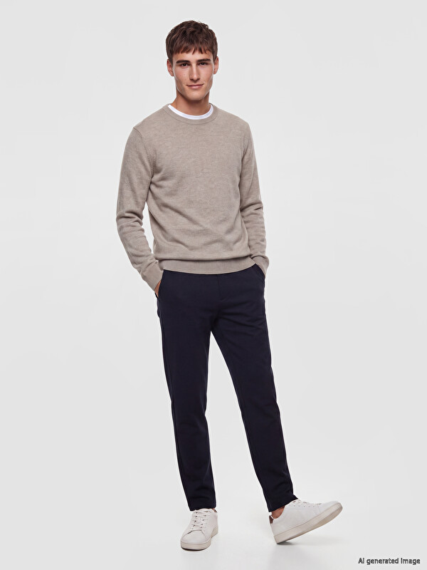 LCW Vision Pantaloni Texturați Slim Fit Bărbați