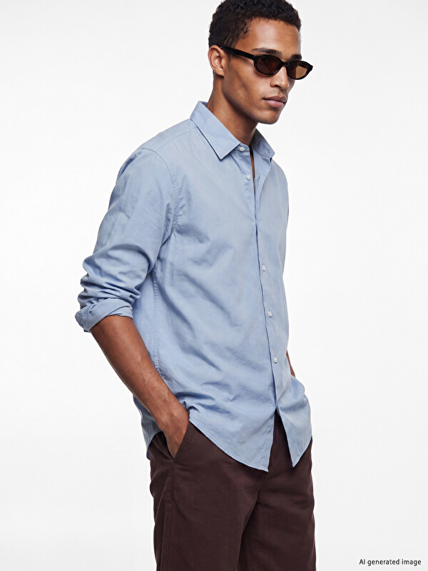 LCW Vision Standard Fit Gabardine Men's Shirt