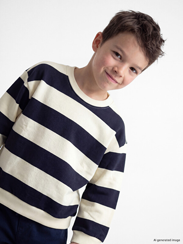 LCW Kids Striped Boys' Sweatshirt