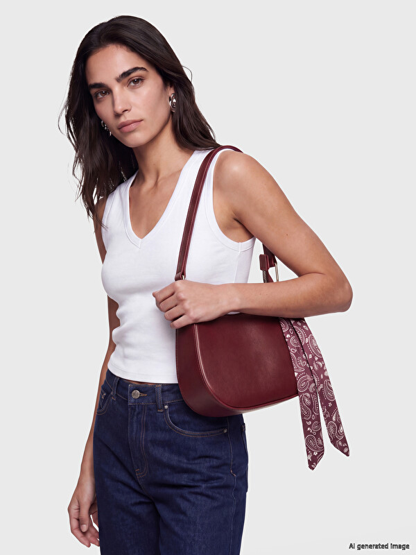 LCW ACCESSORIES Geantă de umăr pentru femei din piele ecologică cu eșarfă accesorizată