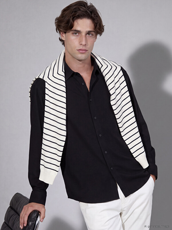 LCW Vision Man Black Shirt