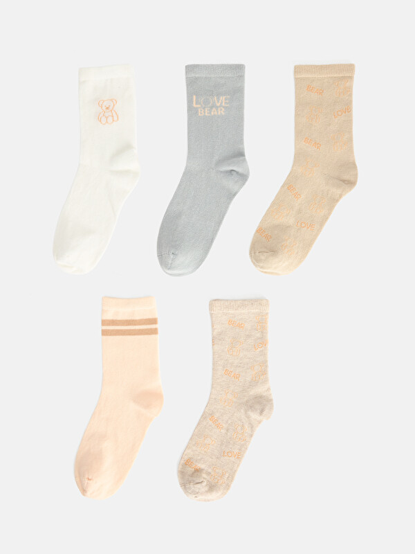LCW DREAM Woman Ecru Ankle Socks