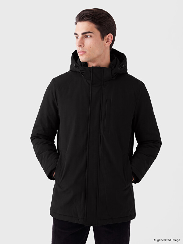 LCWAIKIKI Classic Regular Fit Hooded Men's Puffer Coat