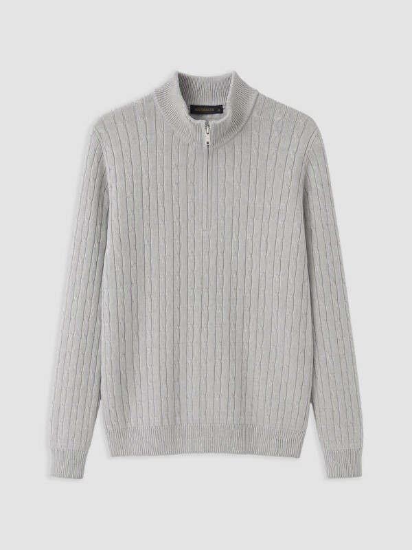 SOUTHBLUE Mock Neck Men's Knitwear Sweater