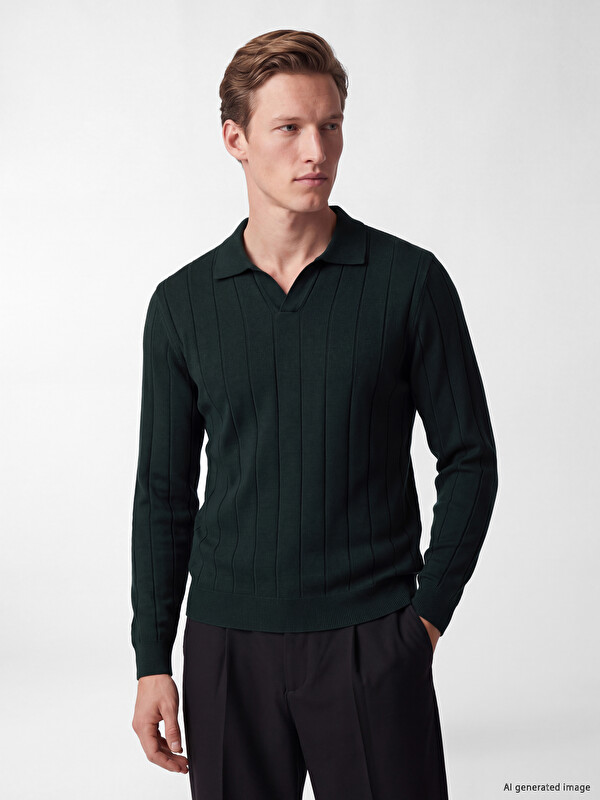 SOUTHBLUE Polo Collar Soft Touch Men's Knitwear Sweater