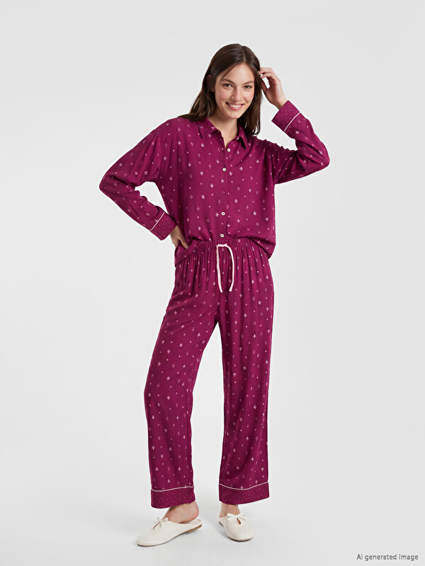 LCW DREAM Femër E Kuqe Set pizhamash