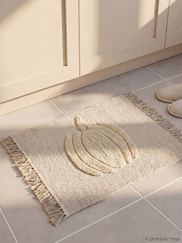 LCW HOME سجادة حمام بنمط اليقطين 50x80 سم