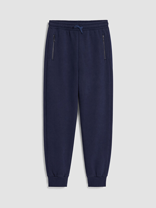 LCW Kids Zipper Pocketed Thick 3 Thread Boys' Sweatpants