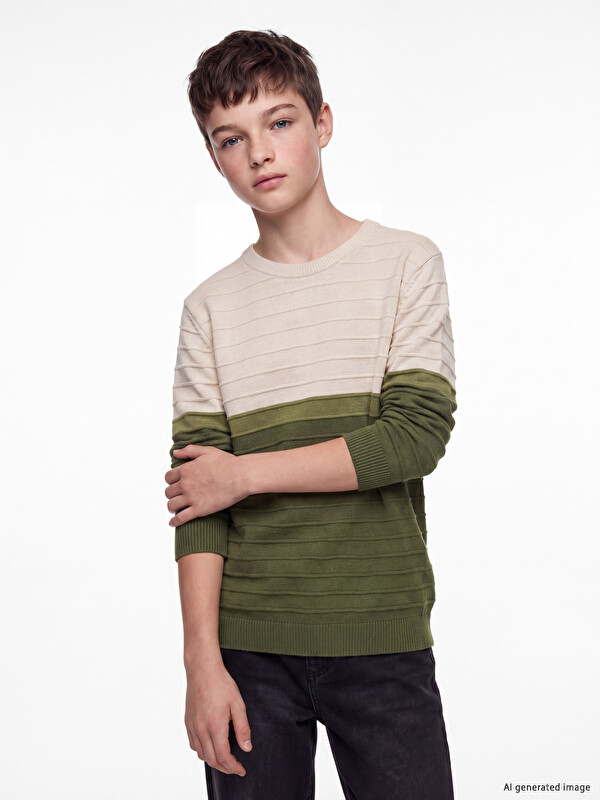 LCW Kids Crew Neck Boys' Knitwear Sweater