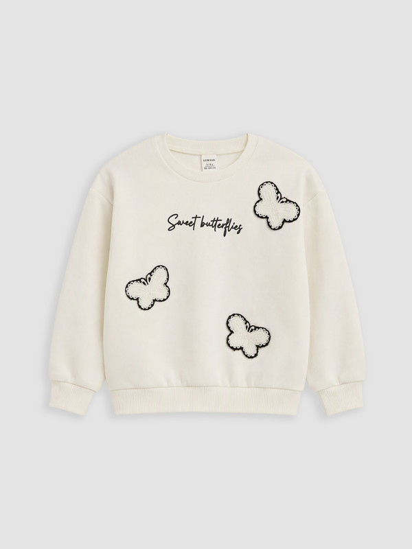 LCW Kids Baskılı Kız Çocuk Kalın Sweatshirt