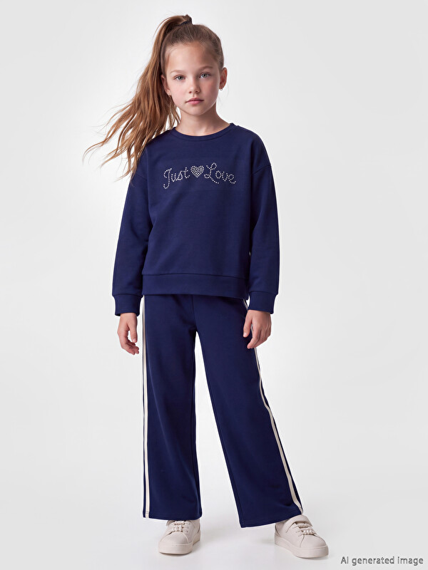 LCW Kids Стразбен әшекейленген қыздардың жұмсақ жанасу жинағы