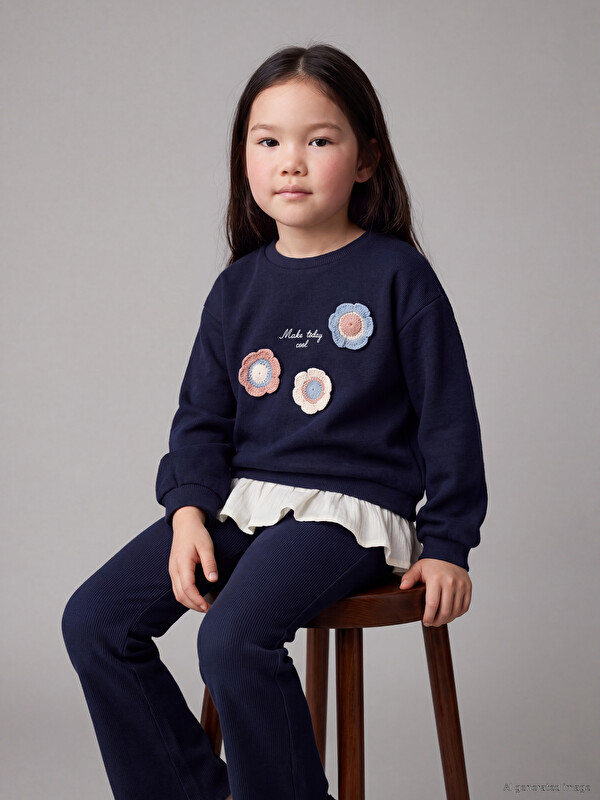 LCW Kids Nakışlı Kız Çocuk Takım