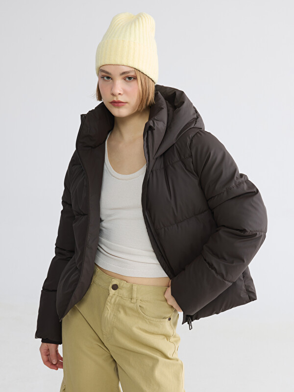 XSIDE Manteau bouffant à capuche pour femme
