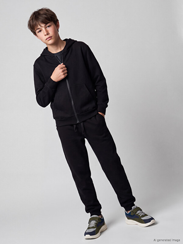 LCW Kids Boy Black Tracksuit Set