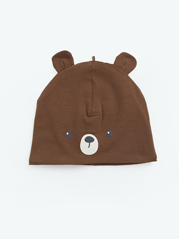 LCW baby Teddy Bear Printed Baby Boys' Beanie