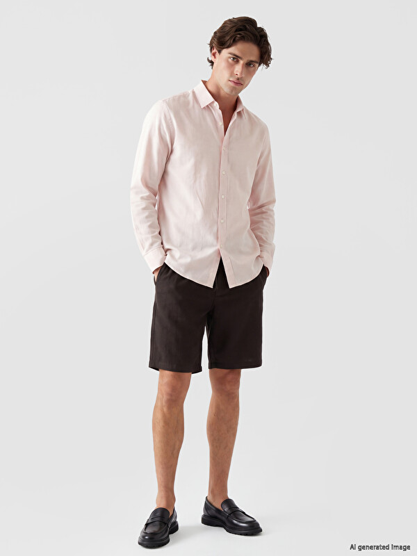 LCW Vision Regular Fit Dobby Men's Shorts