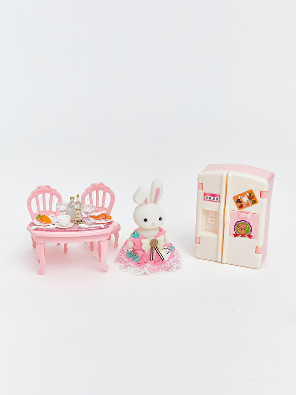 LCW JOY Mini Rabbit Doll Room Play Set
