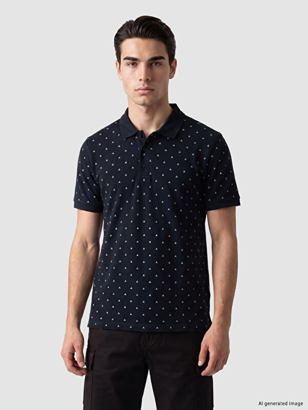 LCWAIKIKI Classic Polo Pique Printed Men's T-Shirt