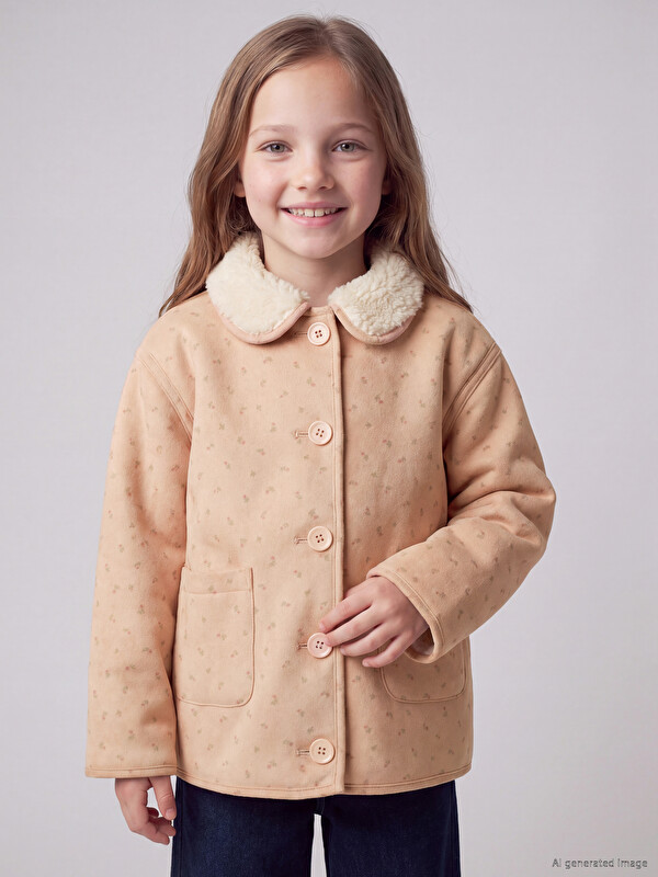 LCW Kids Peter Pan Collar Girls' Coat
