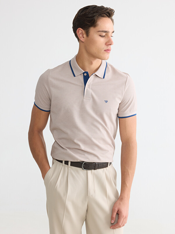 LCWAIKIKI Classic Man Beige T-Shirt