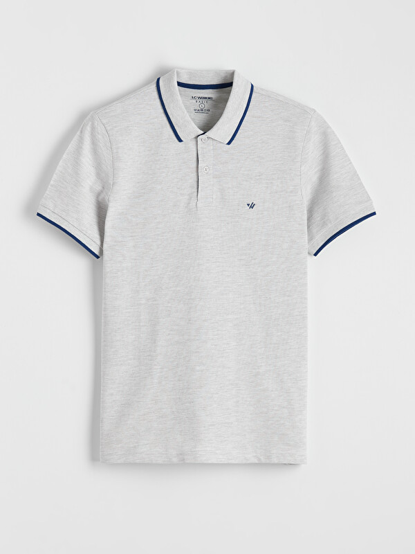 LCWAIKIKI Classic Polo Yaka Nakışlı Erkek Tişört