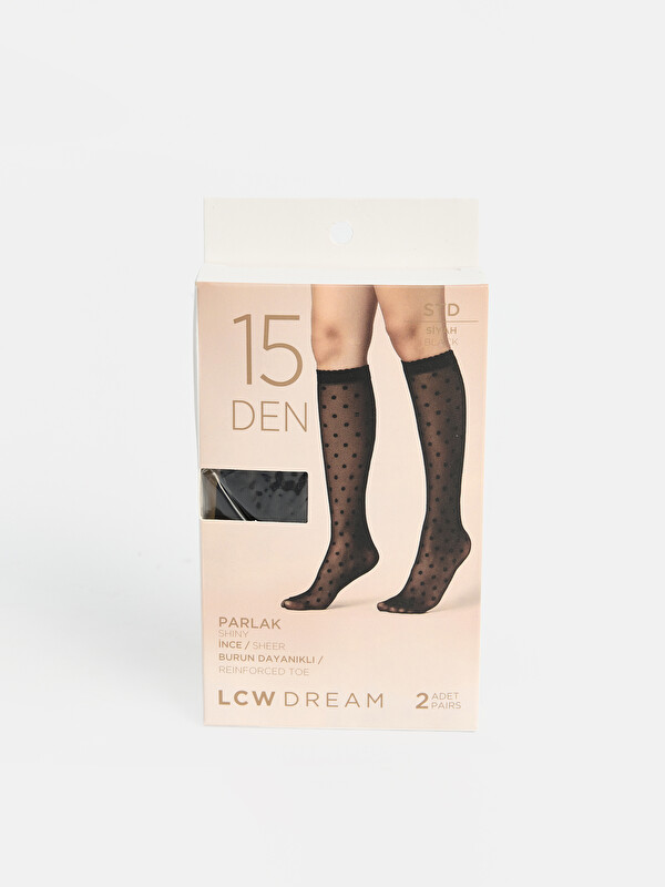 LCW DREAM Woman Black Knee Socks