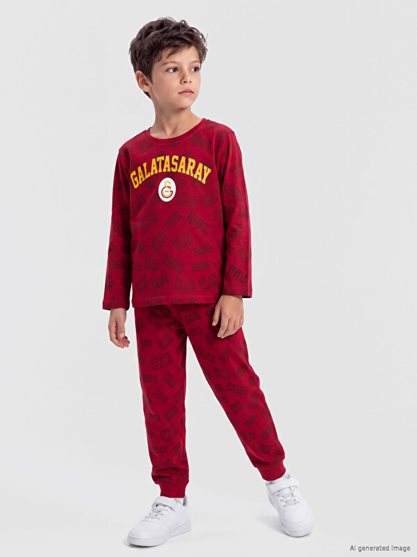 LCW Kids Set pijama băieți imprimat Galatasaray
