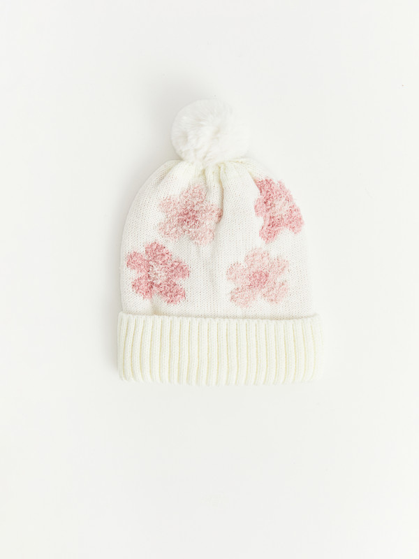 LCW ACCESSORIES Flower Embroidered Baby Girls' Beanie