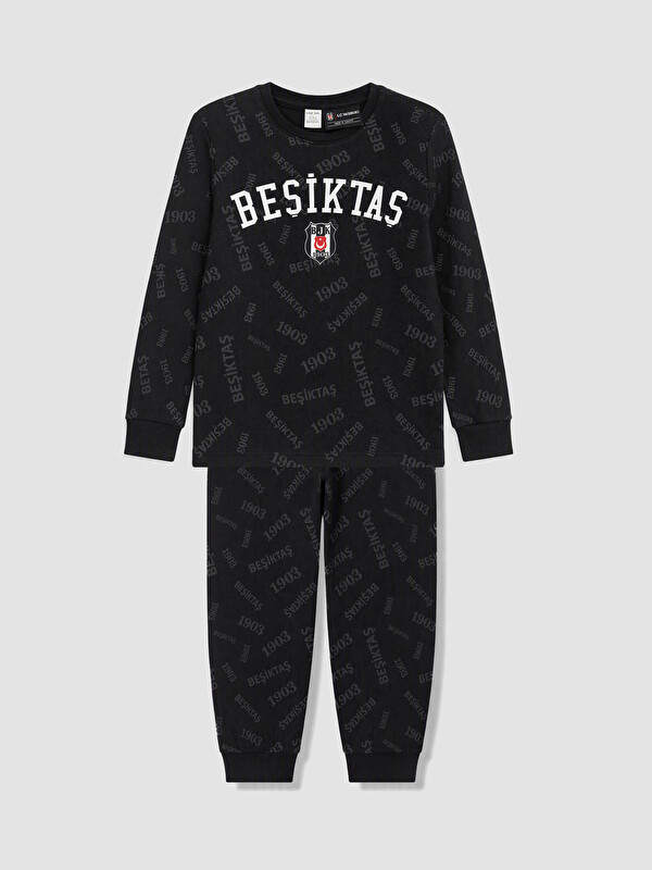 LCW Kids Beşiktaş Baskılı Erkek Çocuk Pijama Takım