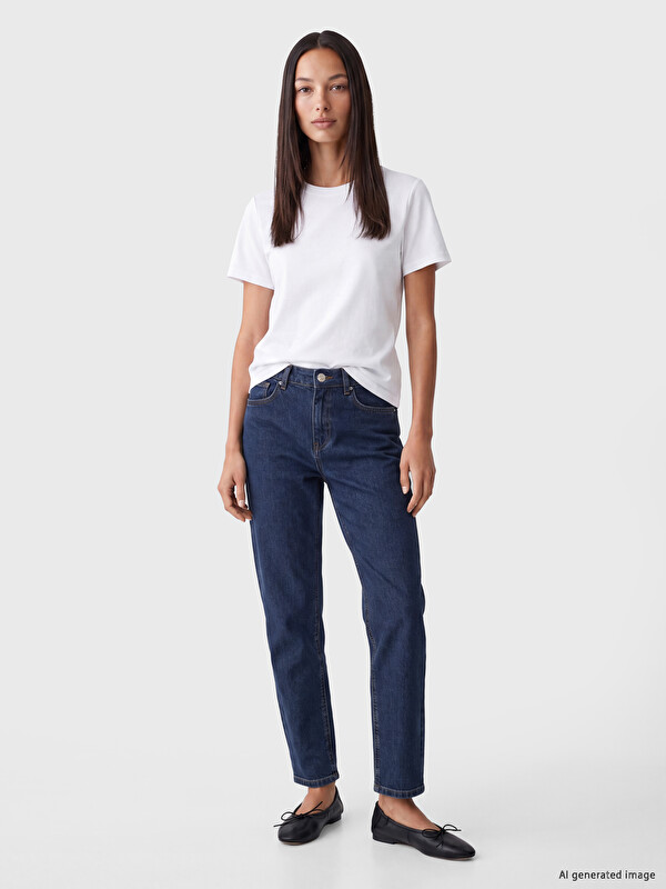 LCWAIKIKI Classic Yüksek Bel Slim Fit Kadın Jean Pantolon