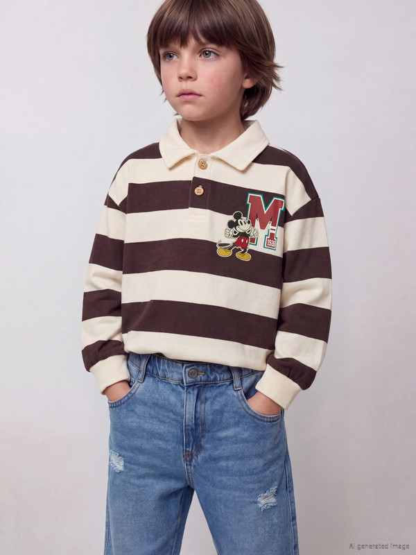 LCW Kids Mickey Mouse Erkek Çocuk Sweatshirt