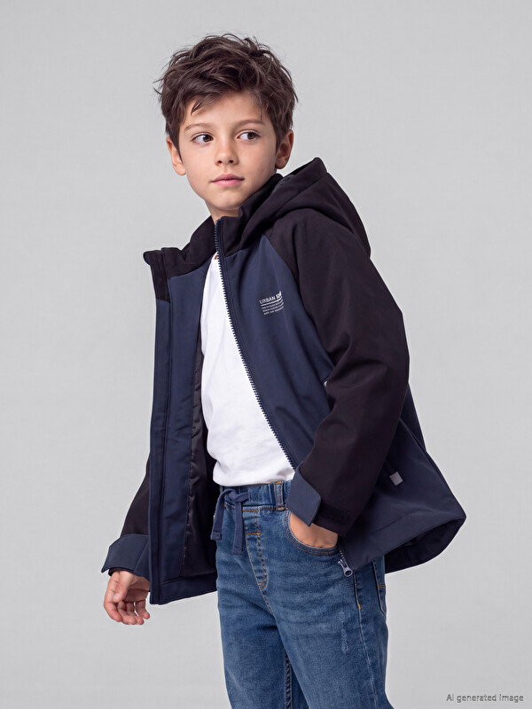 LCW Kids Kapüşonlu Erkek Çocuk  Mont