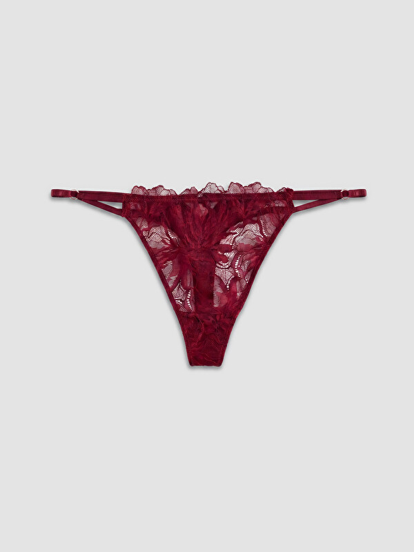 LCW DREAM Chiloți Tanga Fantezie din Dantelă cu Model Floral pentru Femei
