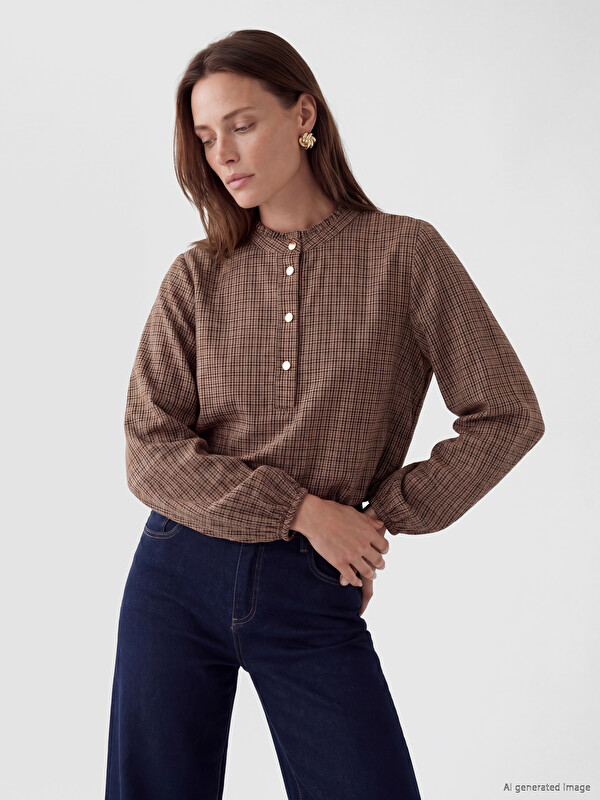 LCW Grace Woman Brown Blouse