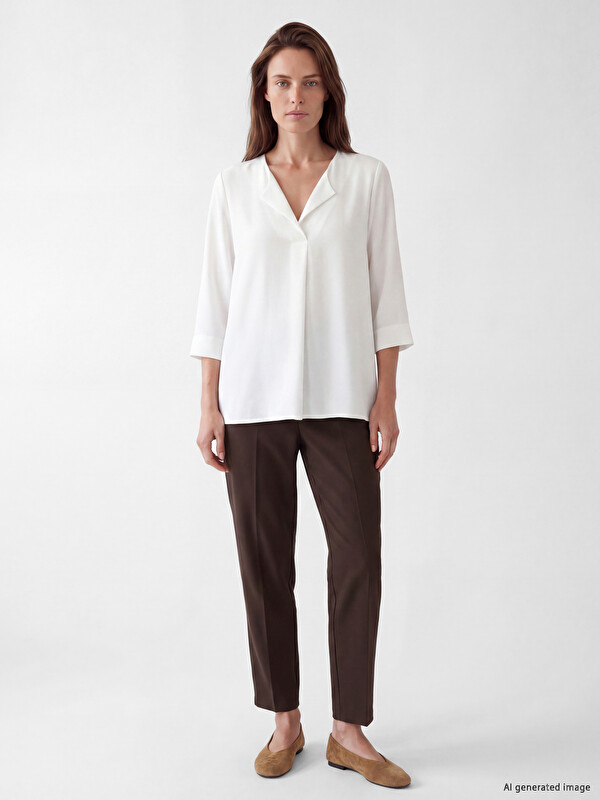 LCW Grace Elastic Waist Women's Trousers