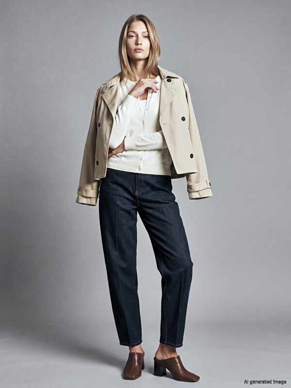 LCWAIKIKI Classic Slim Mom Kadın Jean Pantolon