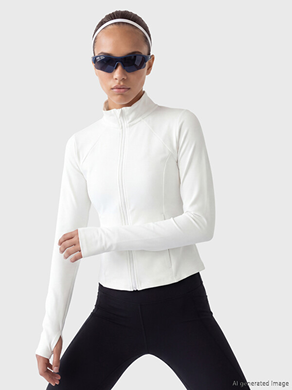 KOOR SPORT Mock Neck Women's Zip-Up Sweatshirt