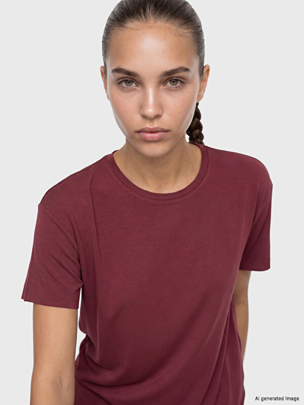 KOOR SPORT Modal Karışımlı Oversize Kadın Spor Tişört