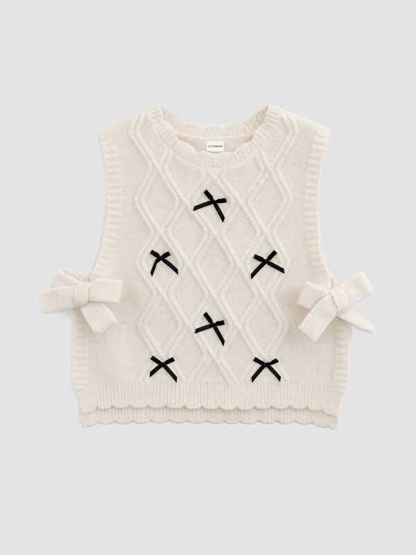 LCW Kids Girl Ecru Sweater