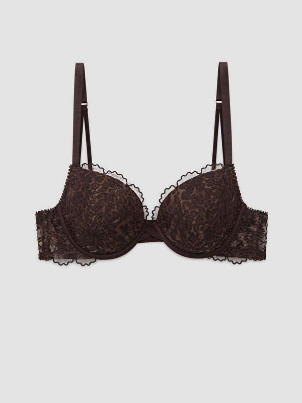 LCW DREAM Wired Non Padded Broderie Fancy T-Shirt Bra