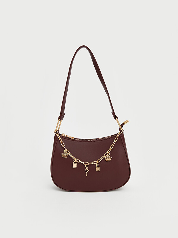 LCW ACCESSORIES Faux Leather Chain Detailed Women's Shoulder Bag