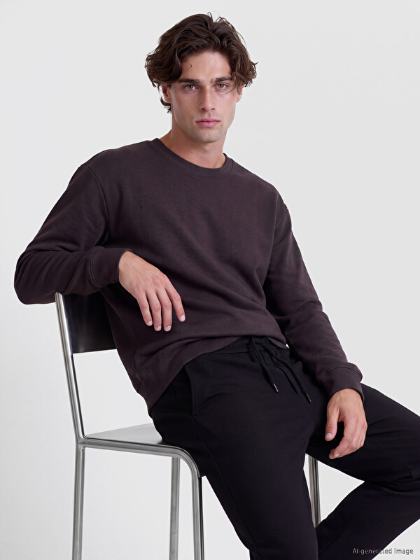 LCW Vision Crew Neck Men's Thick Sweatshirt