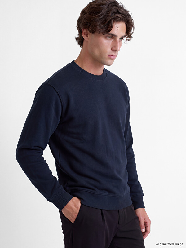 LCW Vision Crew Neck Men's Thick Sweatshirt