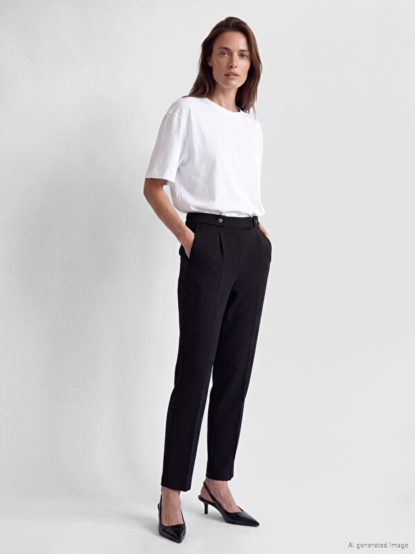 LCW Grace Pantalons de costume Noir Femme