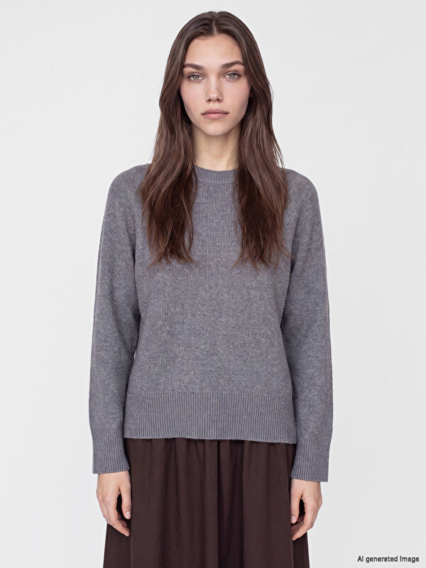 LCW Modest Crew Neck Women's Knitwear Sweater